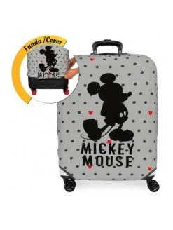 Funda Maleta Mediana Gris Disney Funny Covers