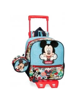 Disney Mochila Guardería Con Carro Mickey Be Cool