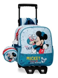 Disney Mochila Guardería Con Carro Mickey Road Trip