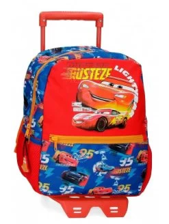 Disney Mochila Mediana Con Carro Cars Rusteze Lightyear
