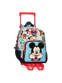 Disney Mochila Preescolar Con Carro Mickey Be Cool