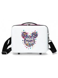 Disney Neceser Duro Minnie Magic Corazones Blanco